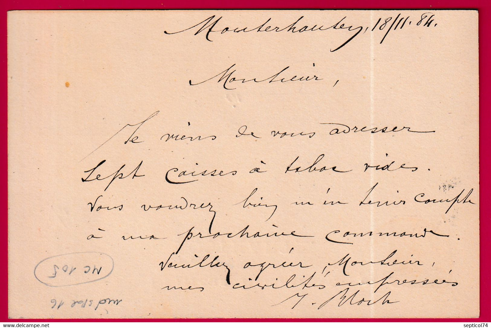 ALSACE LORRAINE AMBULANT SARREGUEMINES BENING LES SAINT AVOLD MOSELLE 1884 INDICE 16 LETTRE COVER FRANCE - Covers & Documents