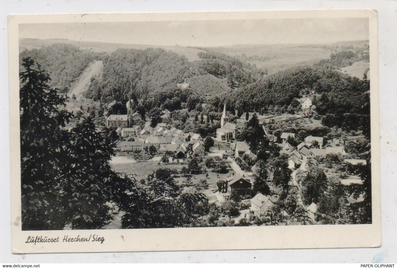 5227 WINDECK - HERCHEN, Blick Auf Den Ort, 1953 - Windeck