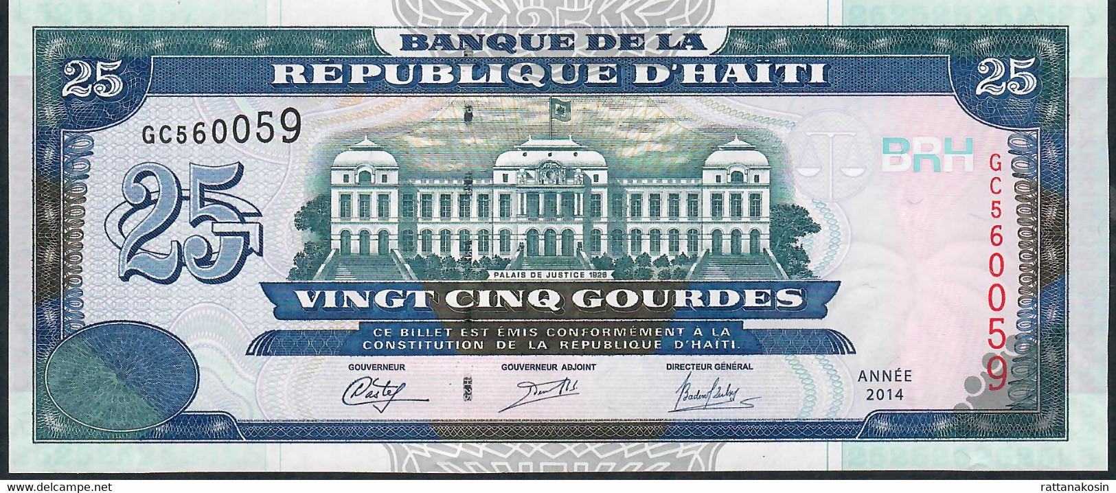 HAITI  P266e  25   GOURDES   2014     UNC. - Haiti