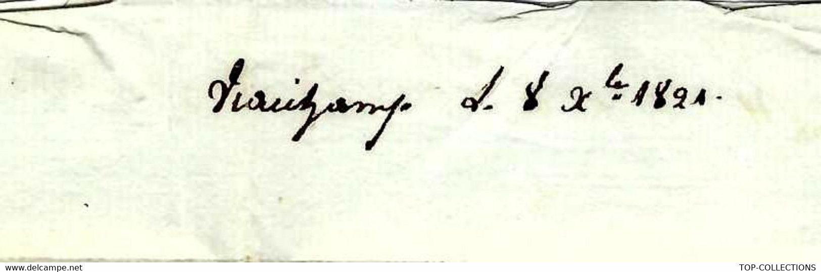 1821 Famille Des Essars  De Vraichamp Vosges Marque Postale  82 EPINAL  Paris Des Essars BANQUIER Rue Cléry V.Historique - Manuscripts