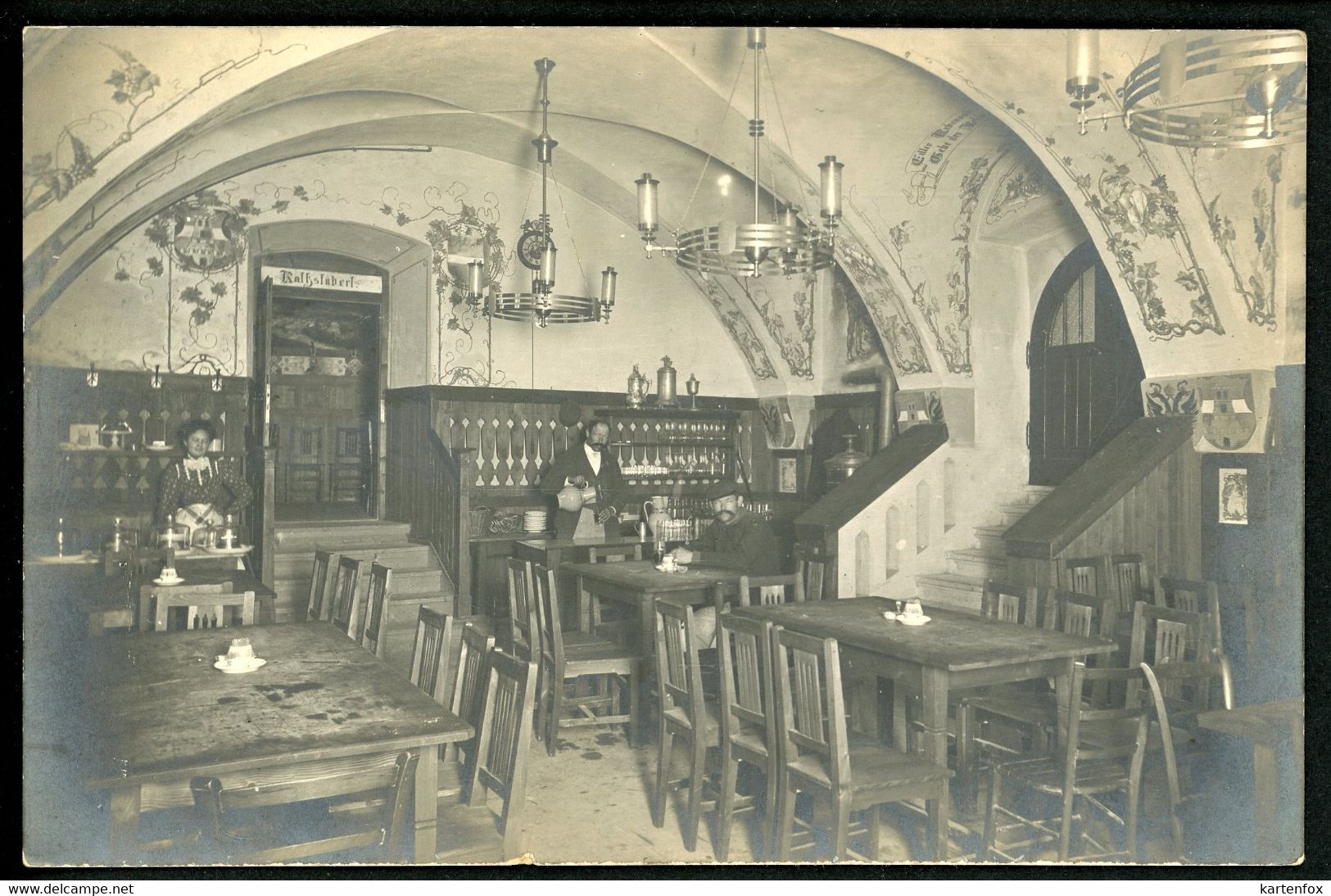 AK Perchtoldsdorf, Ratsstüberl, 24.8.1918, Rathauskeller, Mödling - Perchtoldsdorf