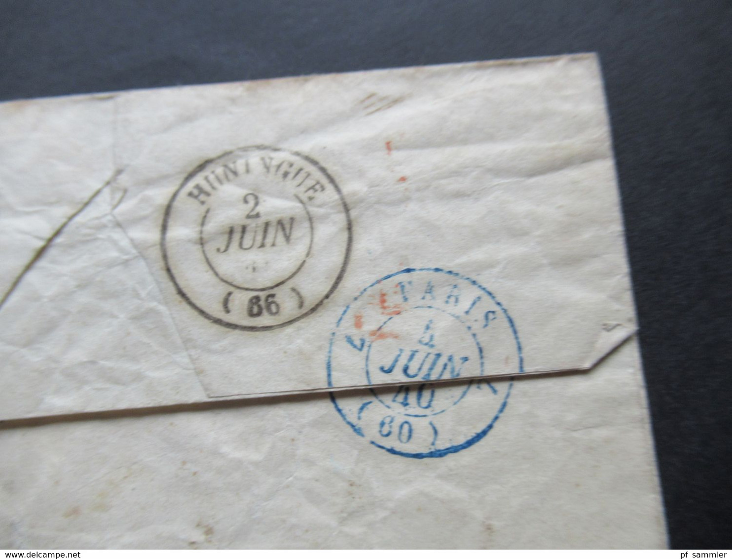 Schweiz 2.6.1840 4x Rote Stempel Basel / 2 / Ra2 LB4K Und K2 Suisse Belfort Brief über Hiningue Nach PARIS Mit Ank. Stp - ...-1845 Prephilately