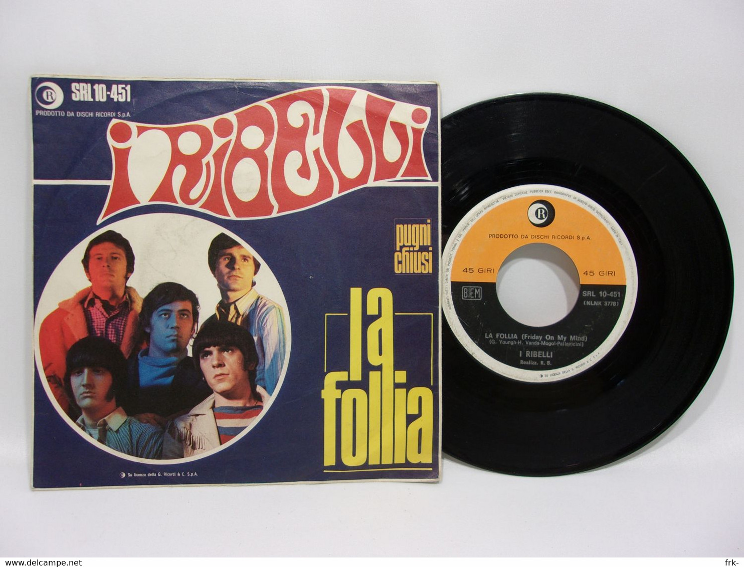 I Ribelli - La Follia 45 Giri - 45 T - Maxi-Single