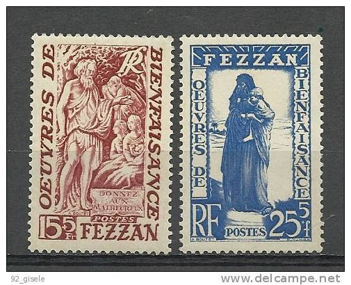 Fezzan YT 54 & 55 " Oeuvres De Bienfaisance " 1950 Neuf** - Unused Stamps