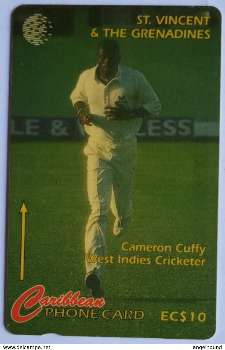 St. Vincent EC$10 243CSVA Cameron Cuffy, West Indies Cricket Player - San Vicente Y Las Granadinas