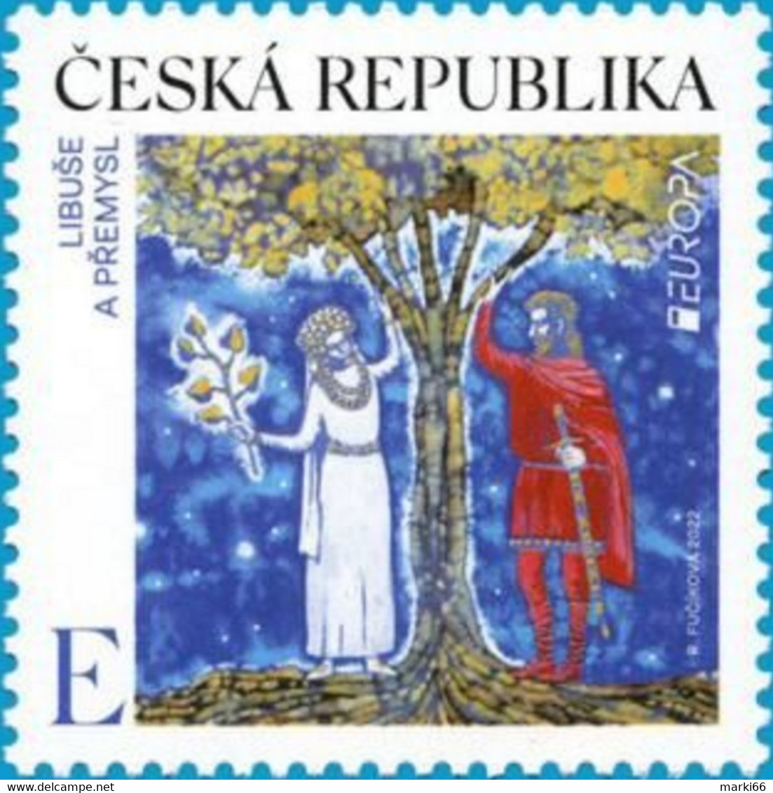 Czech Republic - 2022 - Europa CEPT - Stories And Myths - Libuse And Premysl - Mint Stamp - Ungebraucht