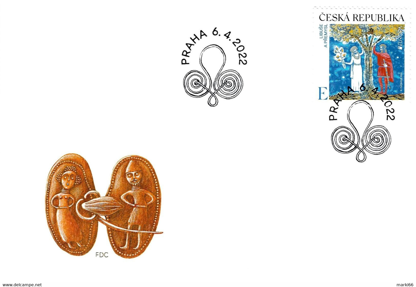 Czech Republic - 2022 - Europa CEPT - Stories And Myths - Libuse And Premysl - FDC (first Day Cover) - FDC