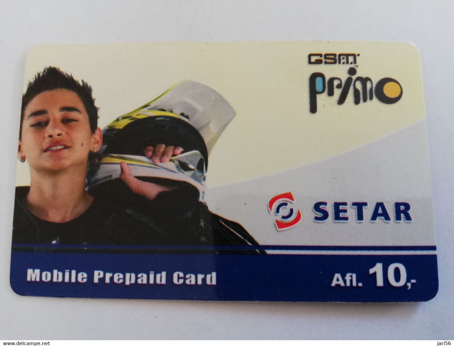 ARUBA PREPAID CARD  GSM PRIMO  SETAR   AFL 10,--    Fine Used Card  **9292** - Aruba