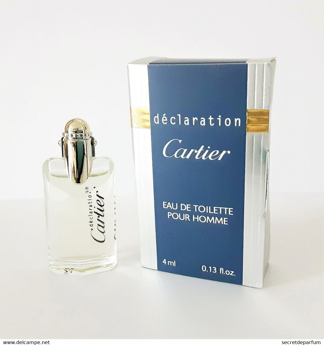 Miniatures De Parfum DECLARATION CARTIER EDT  Pour Homme  4 Ml  + Boite - Miniaturen Flesjes Heer (met Doos)