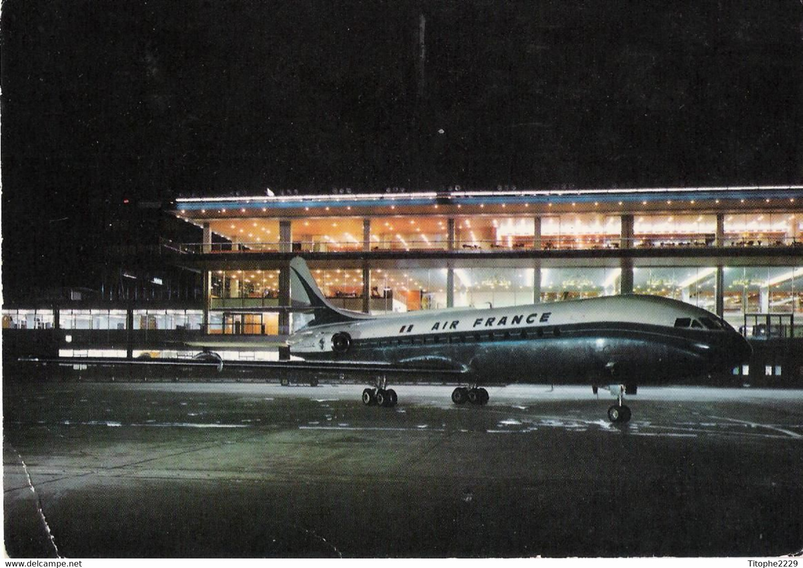 75 - AEROPORT DE PARIS-ORLY - Caravelle Air France (griffe Postale Argenton Sur Creuse) - Flugwesen