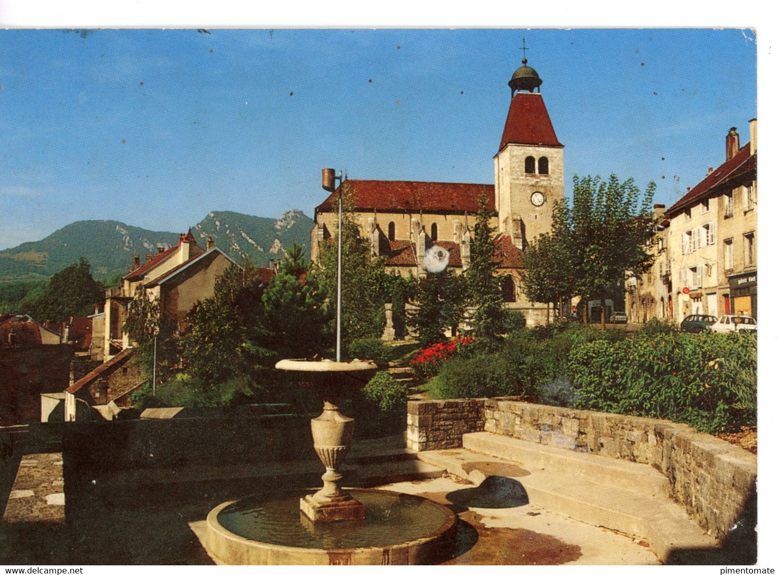 SALINS LES BAINS EGLISE SAINT MAURICE FONTAINE D'OLIVET 1989 - Autres & Non Classés