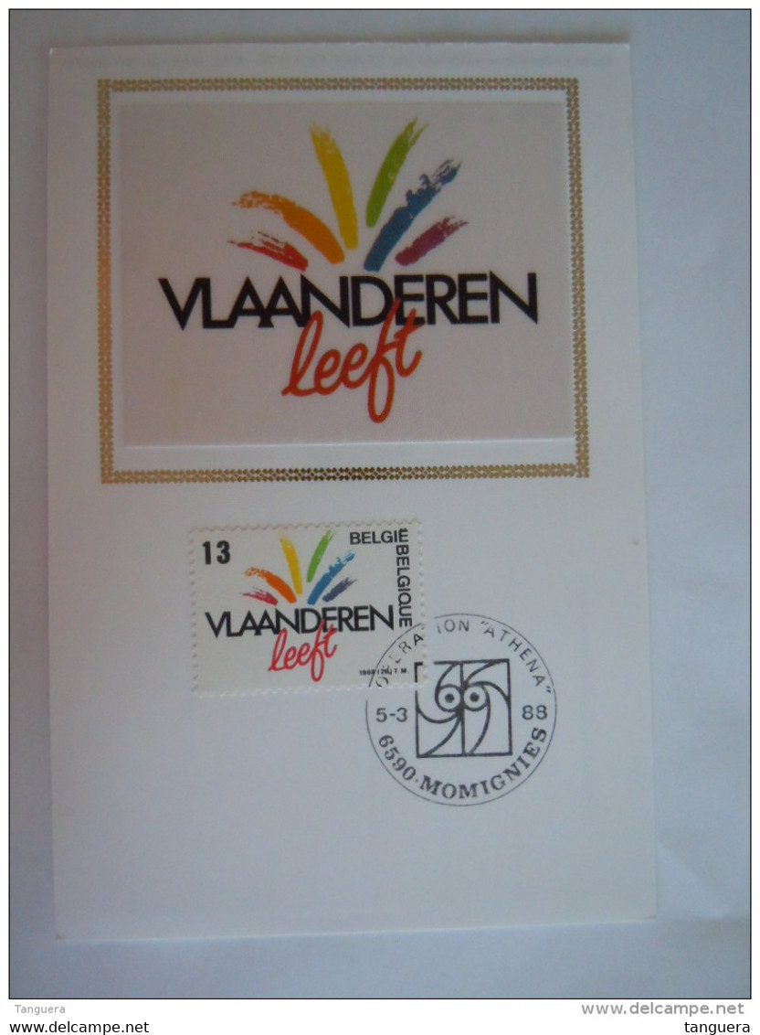 België Belgique 1988 Maximum Carte "Vlaanderen Leeft" Dynamique Des Régions 2278 - 1981-1990