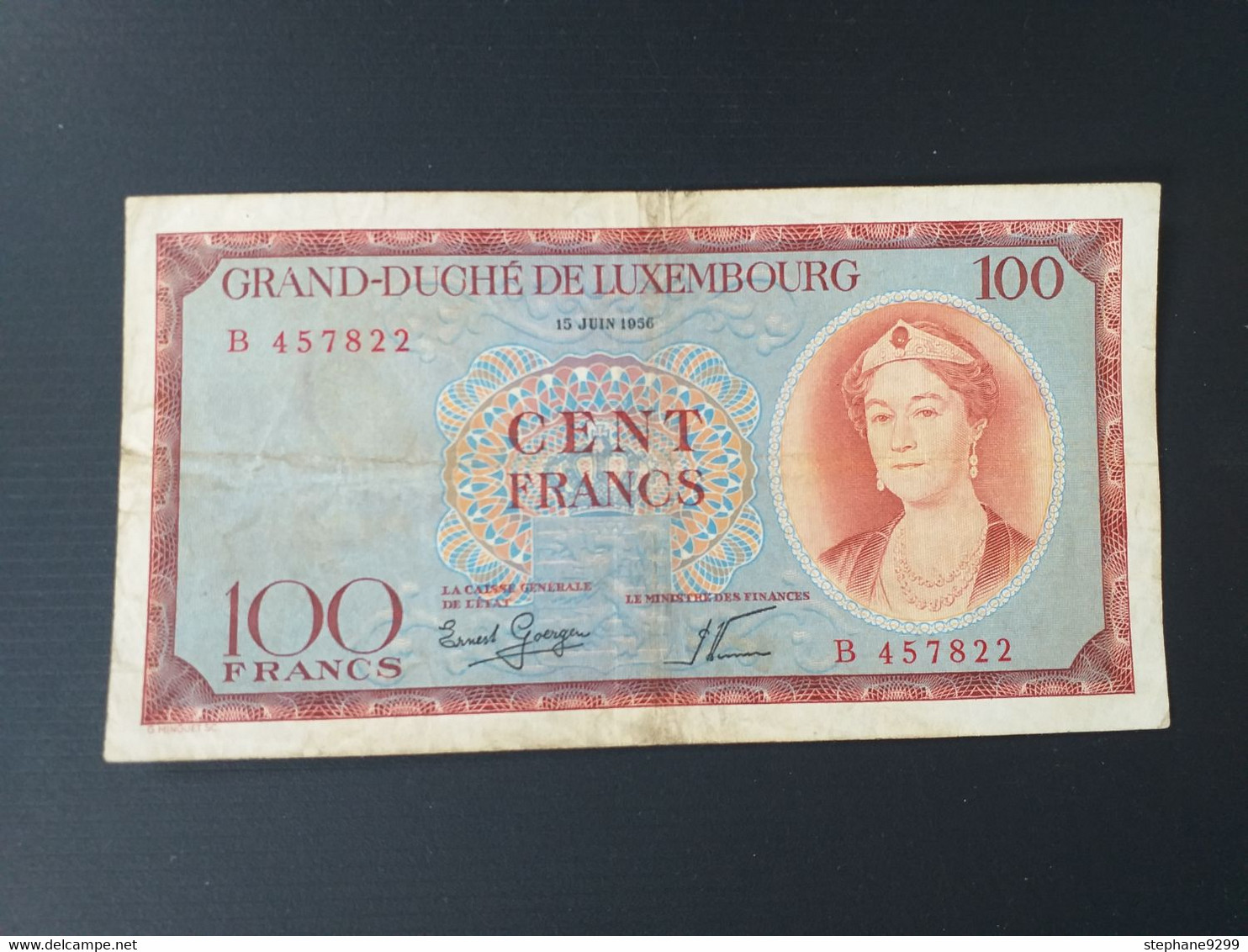 LUXEMBOURG 100 FRANCS 1956 - Luxemburgo