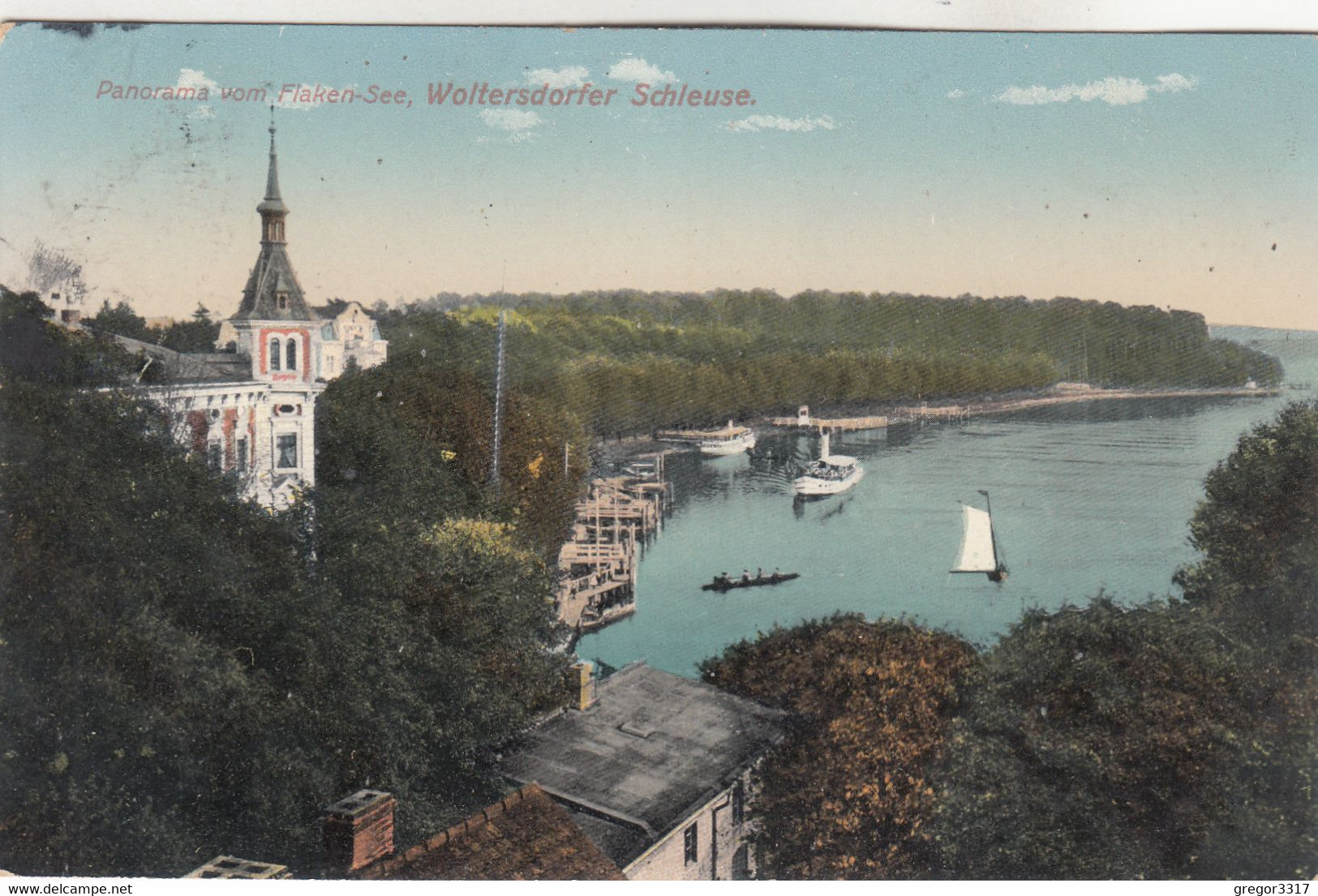 B192) Panorama Vom FIAKEN SEE - WOLTERSDORFER SCHLEUSE - Alt !! 17.7.1912 - Woltersdorf