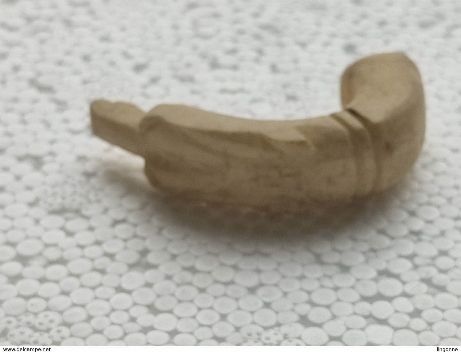 ANCIEN POMMEAU en OS TETE DE CHIEN Sculpté, DE CANNE OMBRELLE PARAPLUIE EPOQUE FIN 19ème SIECLE  Long 5 cm env