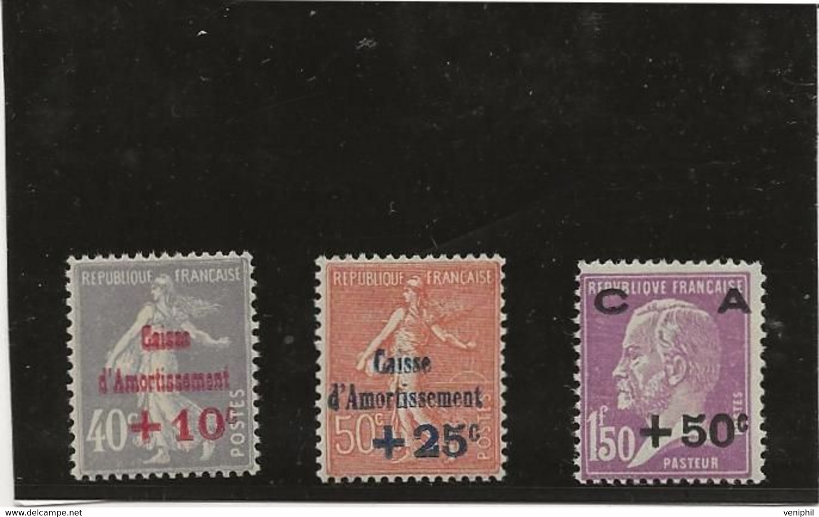 CAISSE D'AMORTISSEMENT-N° 249 A 251 NEUF XX  ANNEE 1928 - COTE: 235 € - Nuevos