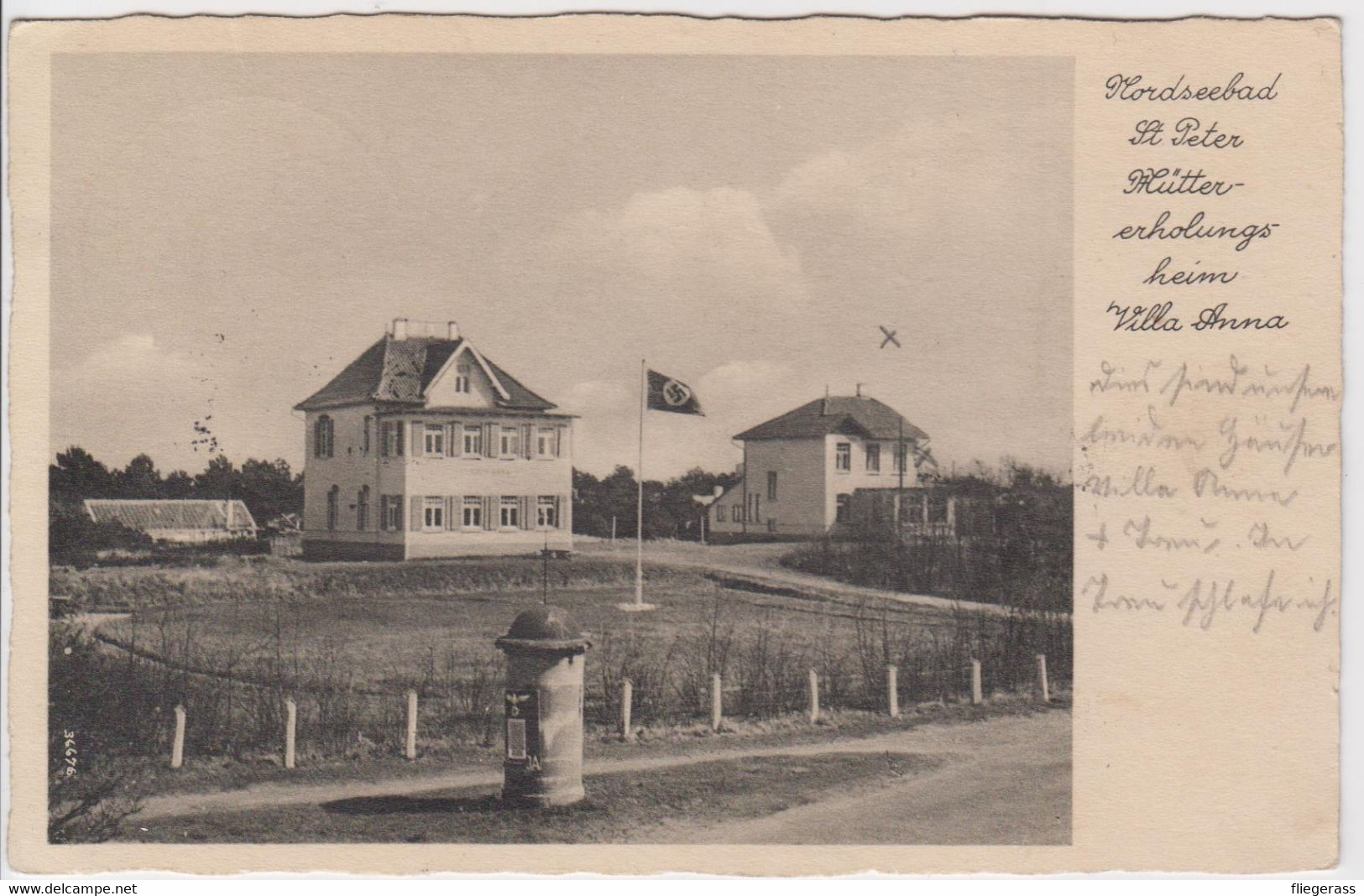 AK St. Peter (Sankt Ording) - Müttererholungsheim Villa Anna - 1938 - Nordseebad - St. Peter-Ording