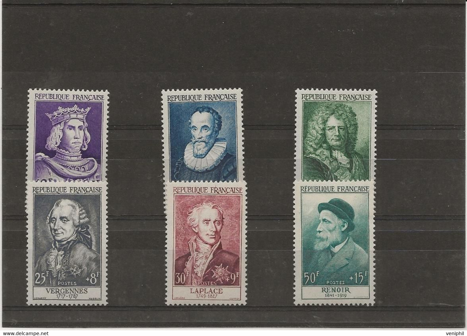 SERIE RENOIR - N° 1027 A 1032 -NEUF SANS CHARNIERE - ANNEE 1955 - COTE : 160 € - Unused Stamps
