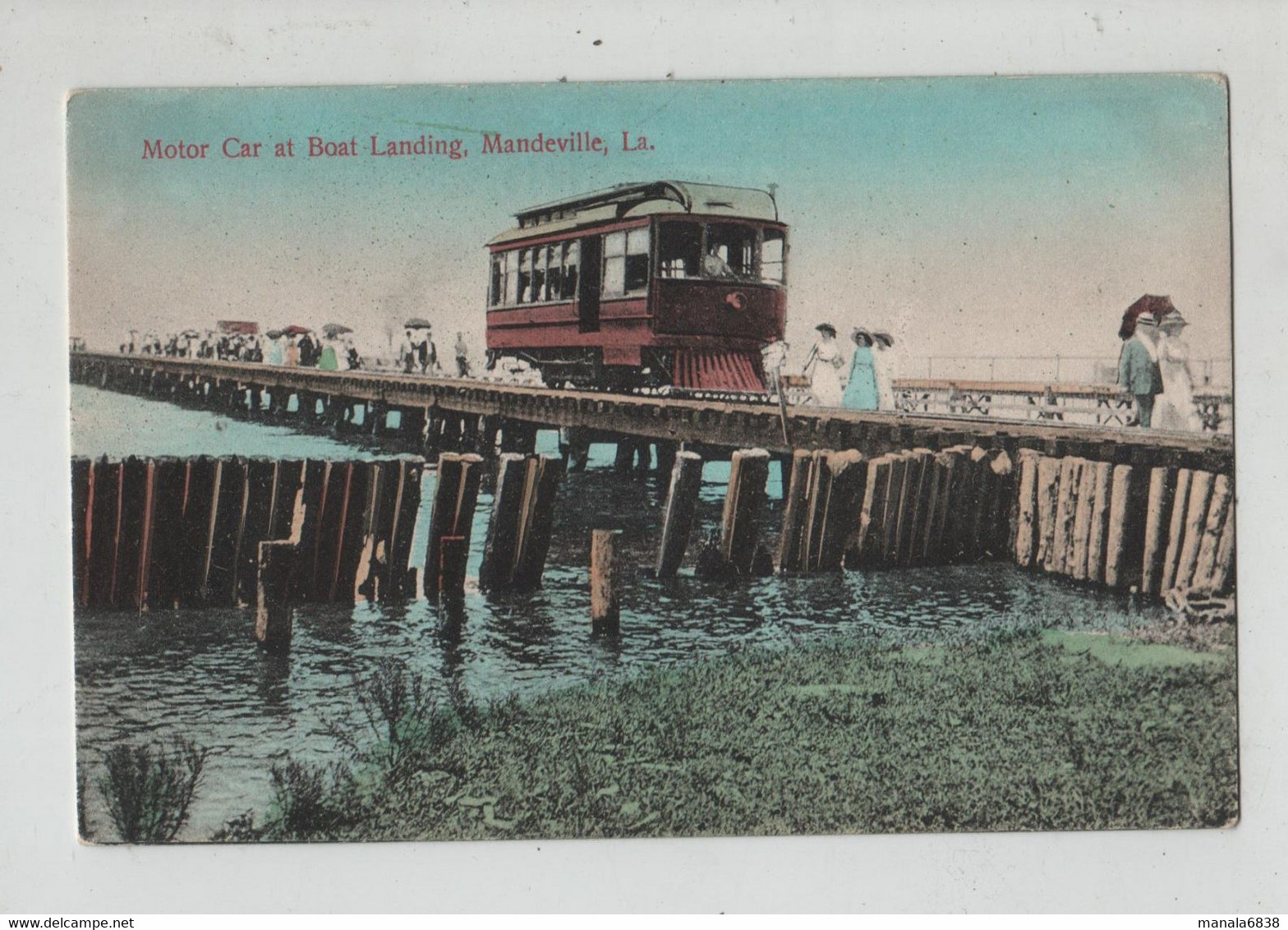 Motor Car At Boat Landing Mandeville - Los Angeles