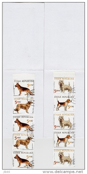 4 Carnets 2001 De 5 Timbres YT C 277 / C 280 Chiens De Race Berger Beagle Terrier/ Booklet Michel MH 94/97 (295/298) - Gebraucht