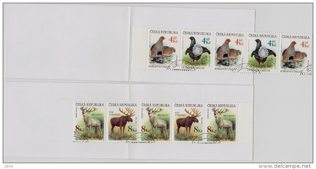 4 Carnets De 5 Timbres YT C 173/176 Perdrix Tétra Elan Cerf/ Booklet Michel MH 55/58 Wood Animals - Gebraucht