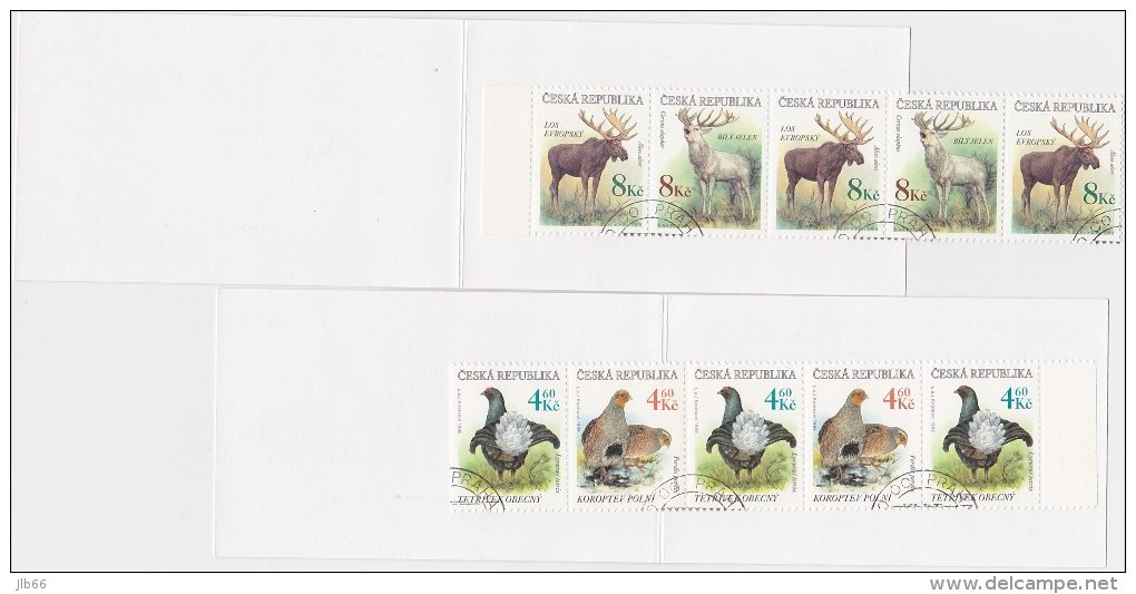 4 Carnets De 5 Timbres YT C 173/176 Perdrix Tétra Elan Cerf/ Booklet Michel MH 55/58 Wood Animals - Used Stamps