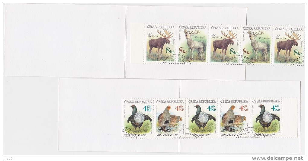 4 Carnets De 5 Timbres YT C 173/176 Perdrix Tétra Elan Cerf/ Booklet Michel MH 55/58 Wood Animals - Usati