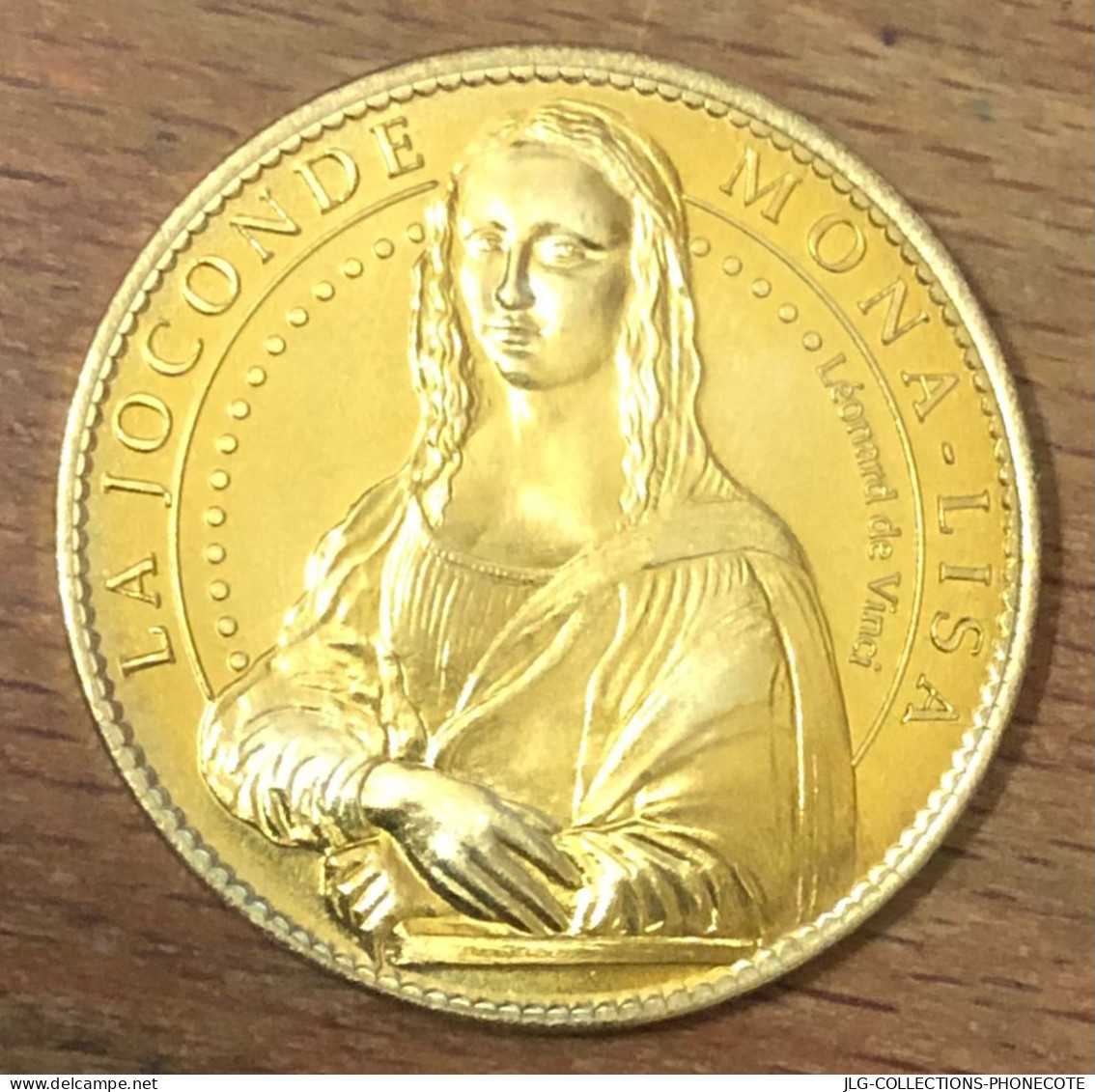 LA JOCONDE MONA LISA LÉONARD DE VINCI AB 2008 MÉDAILLE ARTHUS & MARQUE PAGE JETONS MEDALS TOKENS COINS - 2008