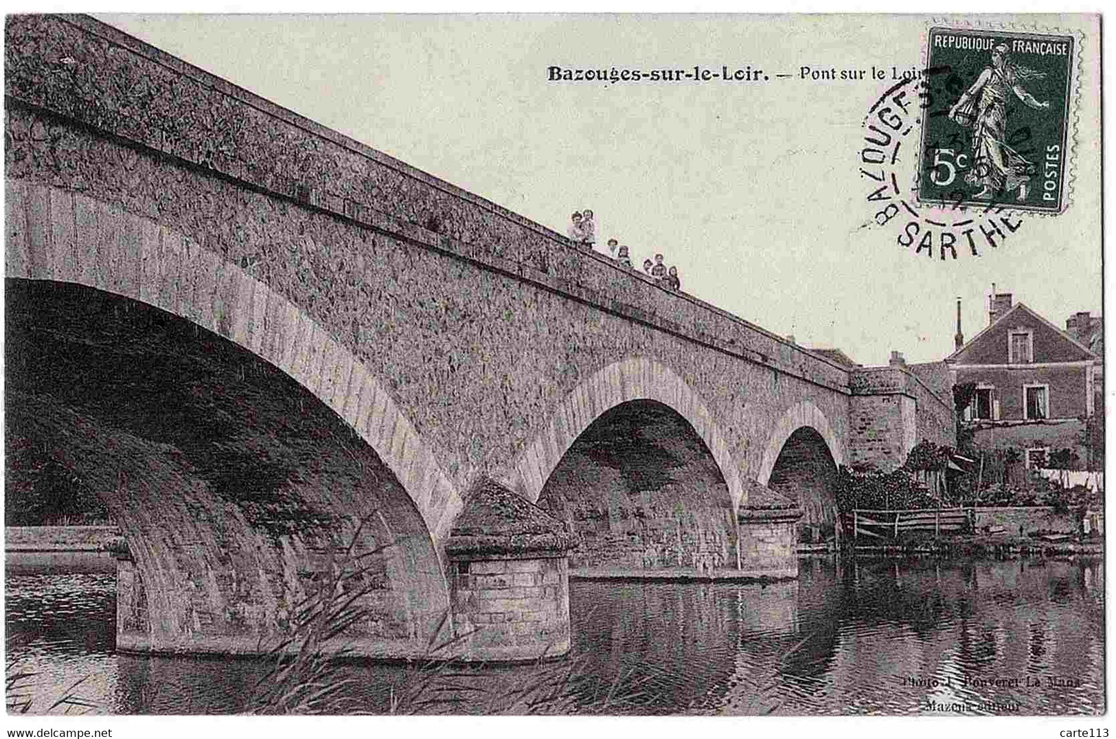 72 - B32006CPA - BAZOUGES SUR LE LOIR - Pont Sur Le Loir - Très Bon état - SARTHE - Sonstige & Ohne Zuordnung