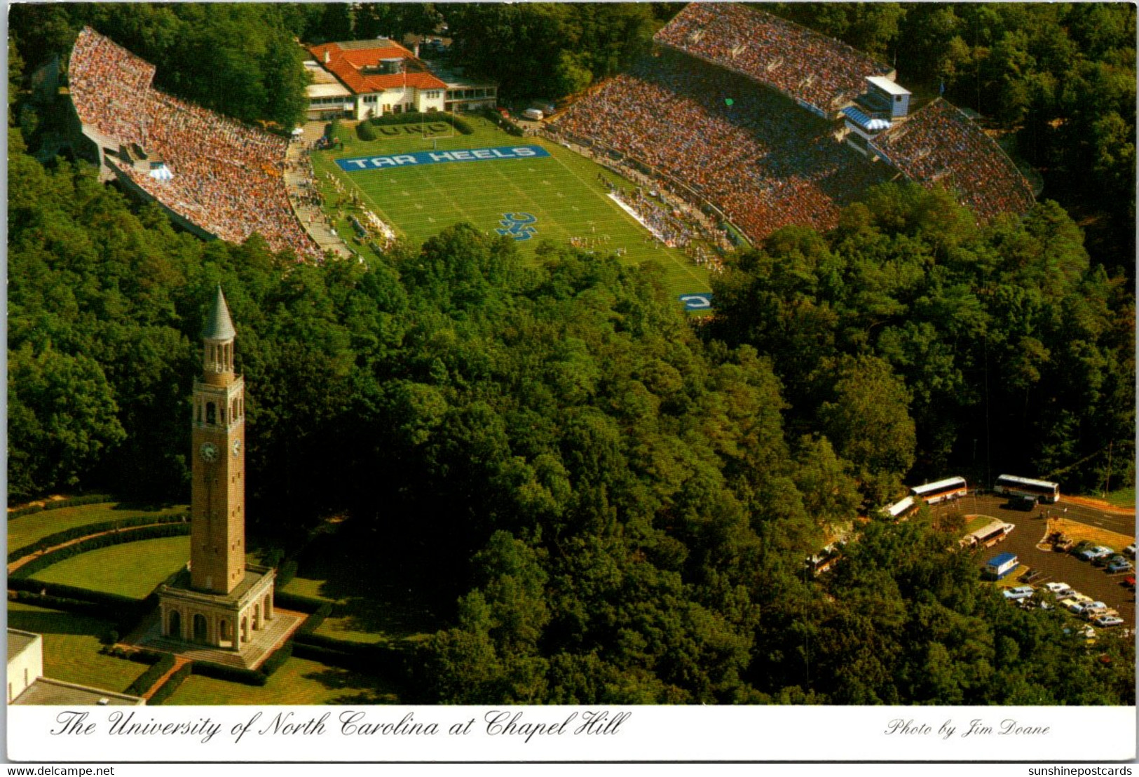 North Carolina Chapel Hill Aerial View University Of North Carolina Showinh Kenan Stadium - Chapel Hill