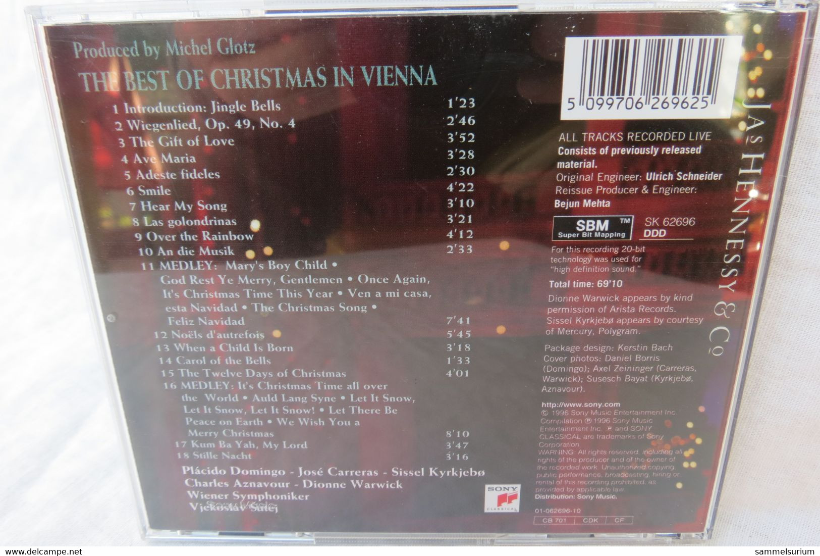 CD "The Best Of Christmas In Vienna" Domingo, Carreras, Kyrkjebo, Warwick - Weihnachtslieder