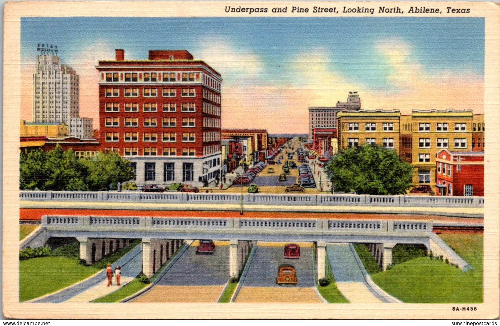 Texas Abilene Underpass And Pine Street Looking North Curteich - Abilene