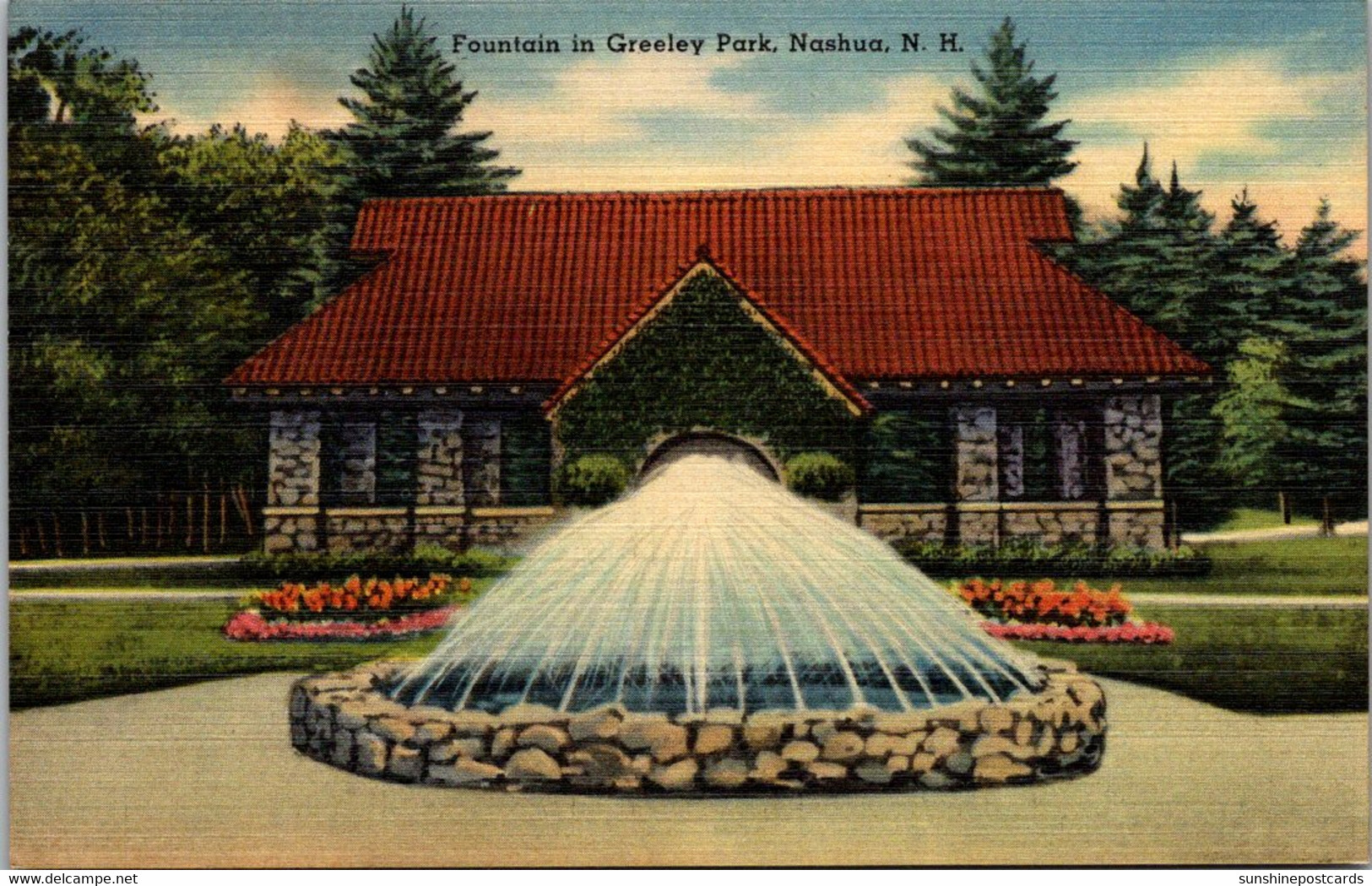 New Hampshire Nashua Fountain In Greeley Park - Nashua