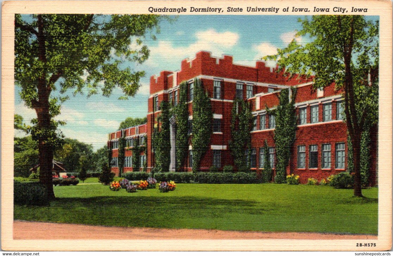 Iowa Iowa City Quadrangle Dormitory State University Of Iowa 1950 Curteich - Iowa City