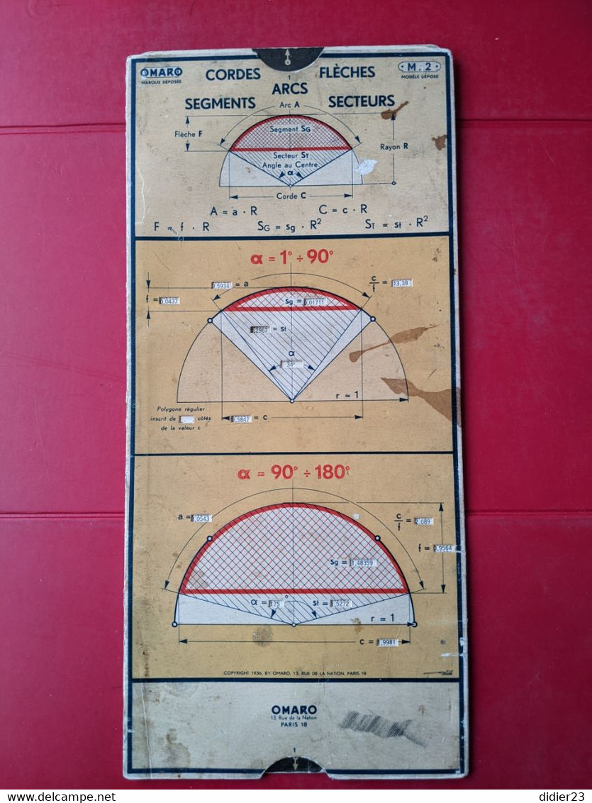 OMARO CORDES ARCS FLECHES SEGMENTS SECTEURS - Other & Unclassified