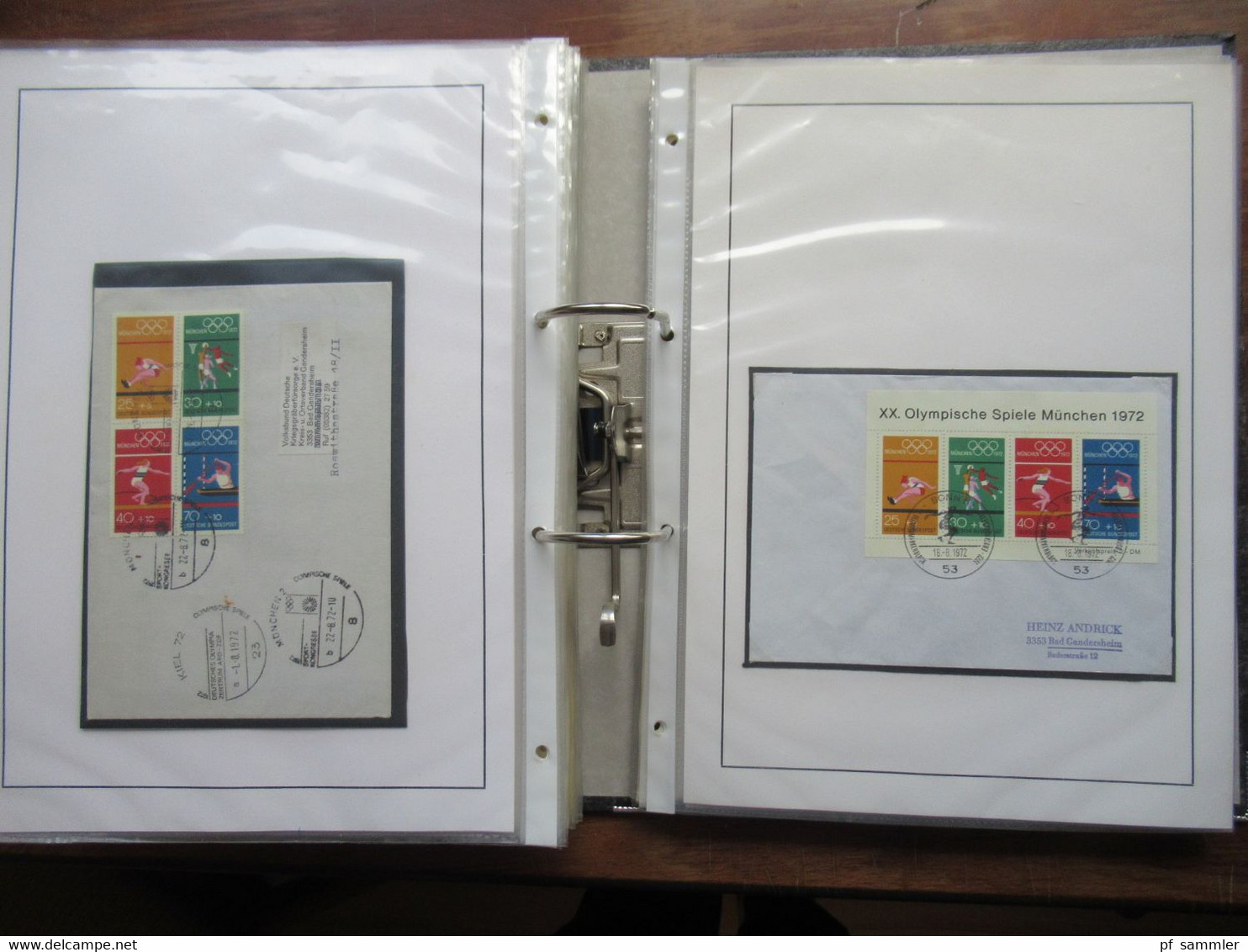 BRD / BUND Sammlung gestempelte Marken und die jeweiligen Belege im dicken Ordner /  Stöberposten! 1971 - 1972