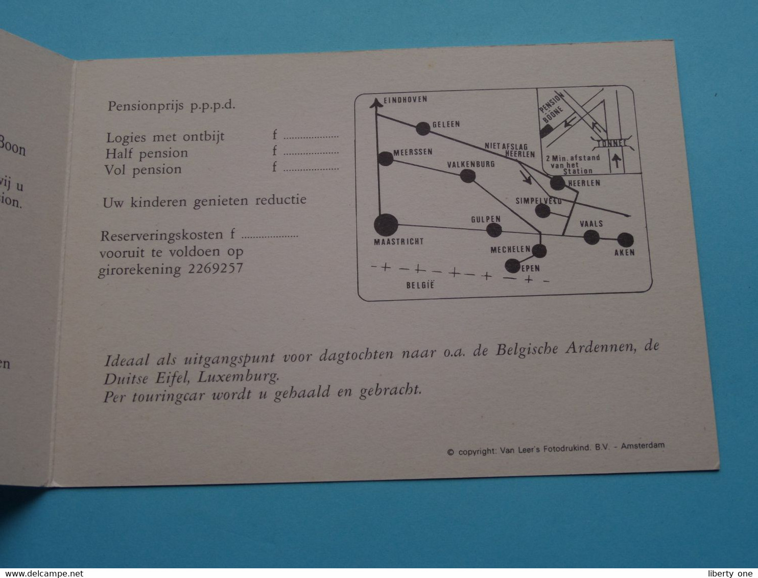 BÔÔNE Pension Simpelveld / Fam. Boon ( Uitg. Van Leer's ) Anno 19?? ( Zie/voir Scan ) ! - Simpelveld