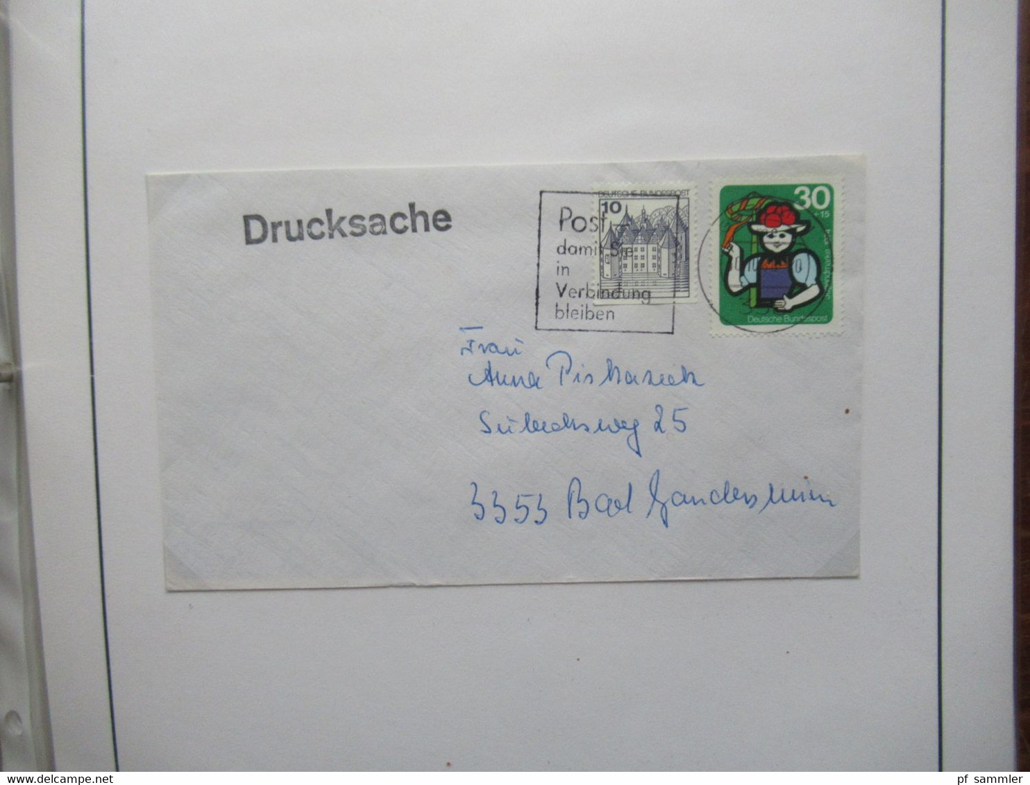 BRD / BUND Sammlung gestempelte Marken und die jeweiligen Belege im dicken Ordner /  Stöberposten! 1973 - 1974