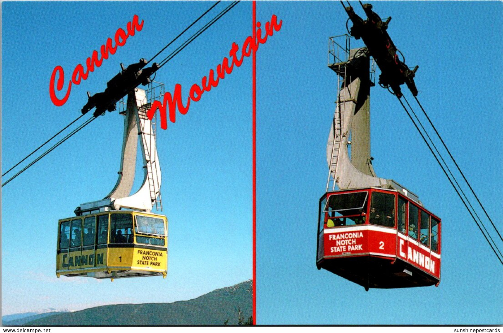 New Hampshire Franconia Notch Cannon Mountain Aerial Tramway - White Mountains