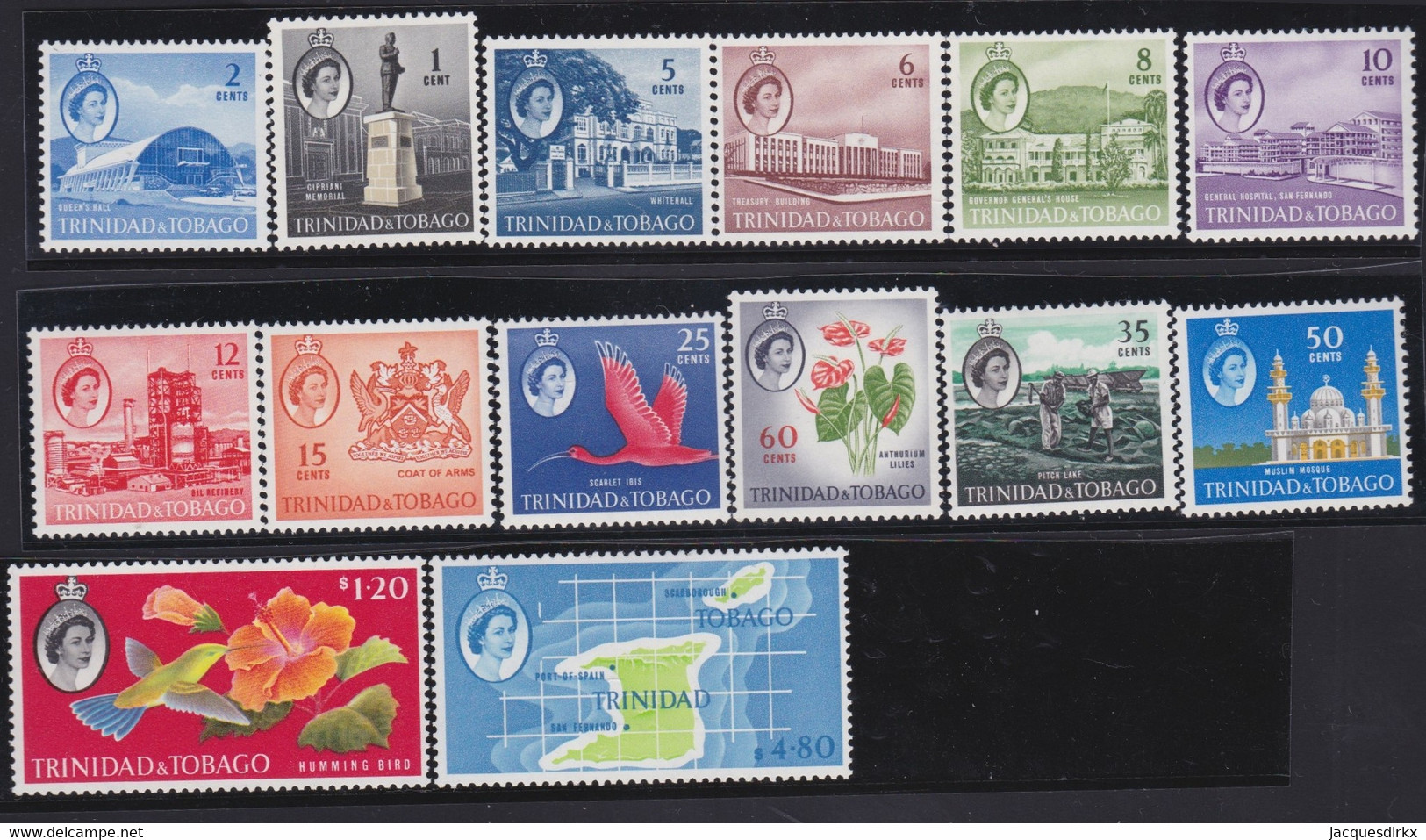 Trinidad&Tobago      .   SG    .   284/297 (291a Missing)  .    *    .     Mint-hinged    .    /     .  Neuf Avec Gomme - Trinité & Tobago (...-1961)