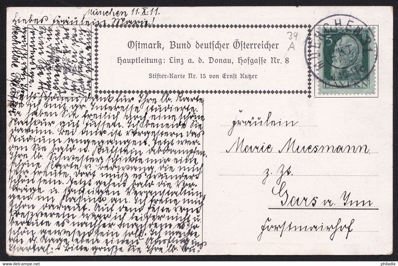 Künstlerkarte 1911 E. Kutzer " Stifter Karte Nr. 15 " Der Hochwald (AK-1-378) - Kutzer, Ernst