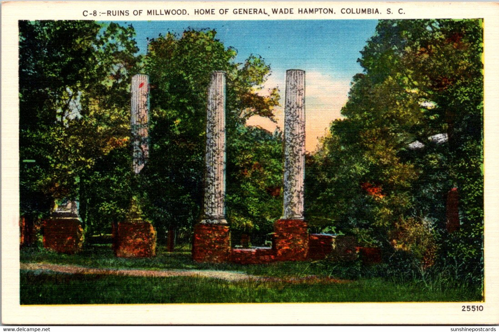 South Carolina Columbia Ruins Of Millwood Home Of General Wade Hampton - Columbia
