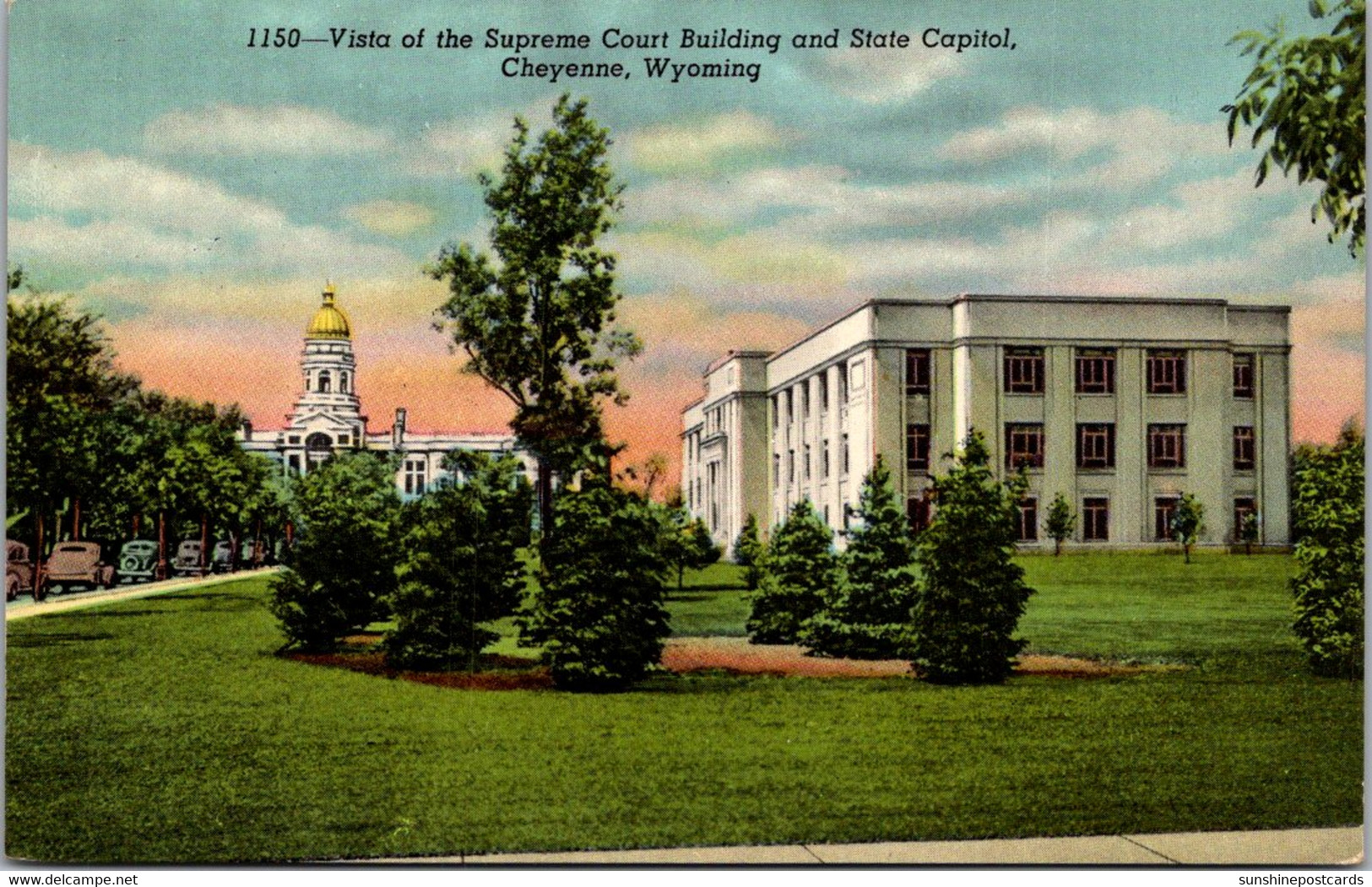 Wyoming Cheyenne Vista Of The Supreme Court Building And State Capitol Building - Cheyenne