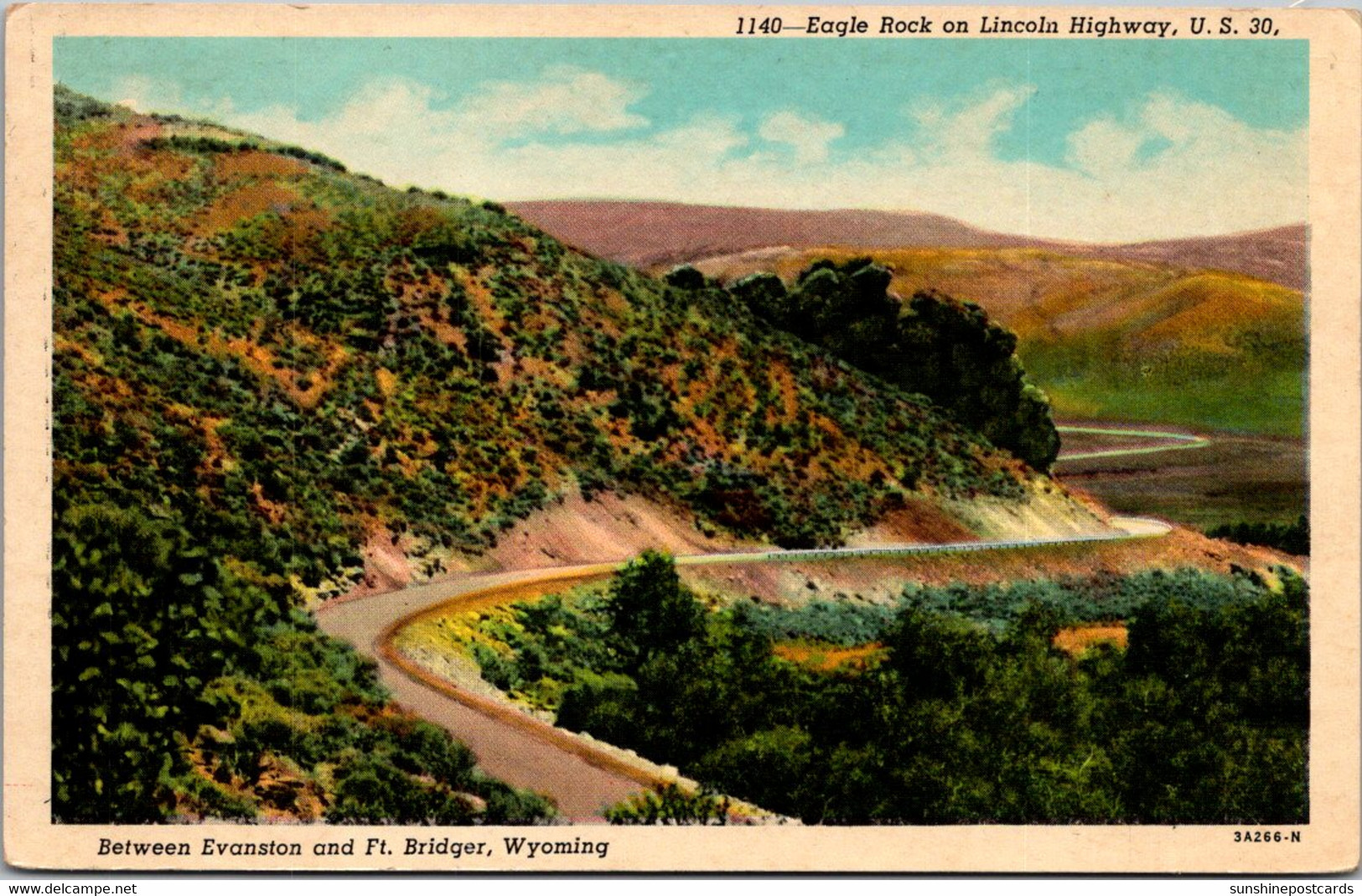 Wyoming Eagle Rock On Lincoln Highwau U S 30 Between Evanston And Ft Bridger - Evanston