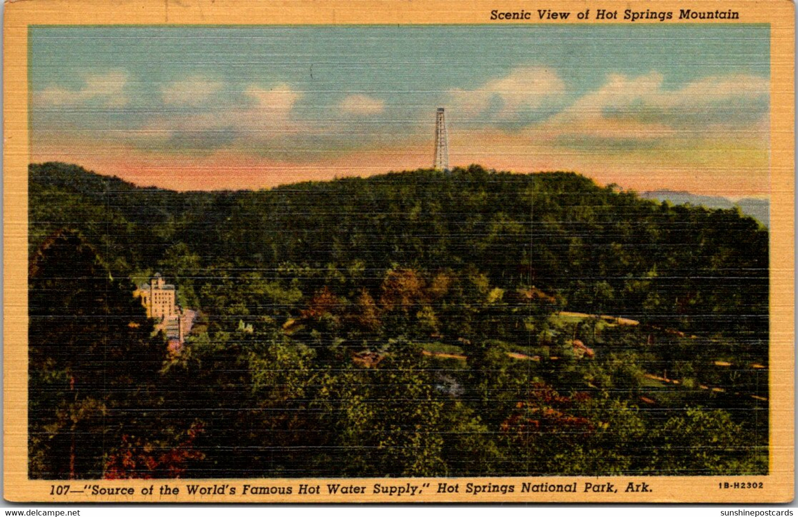 Arknsas Hot Springs Scenic View Of Hot Springs Mountain 1954 Cuteich - Hot Springs