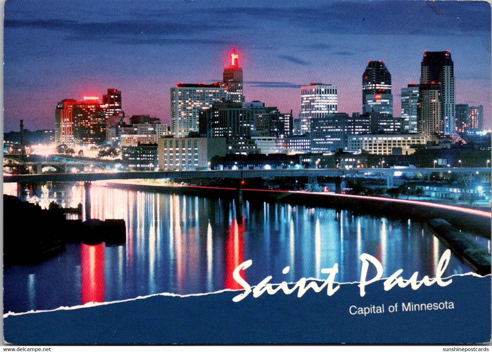 Minnesota St Paul Skyline At Night - St Paul