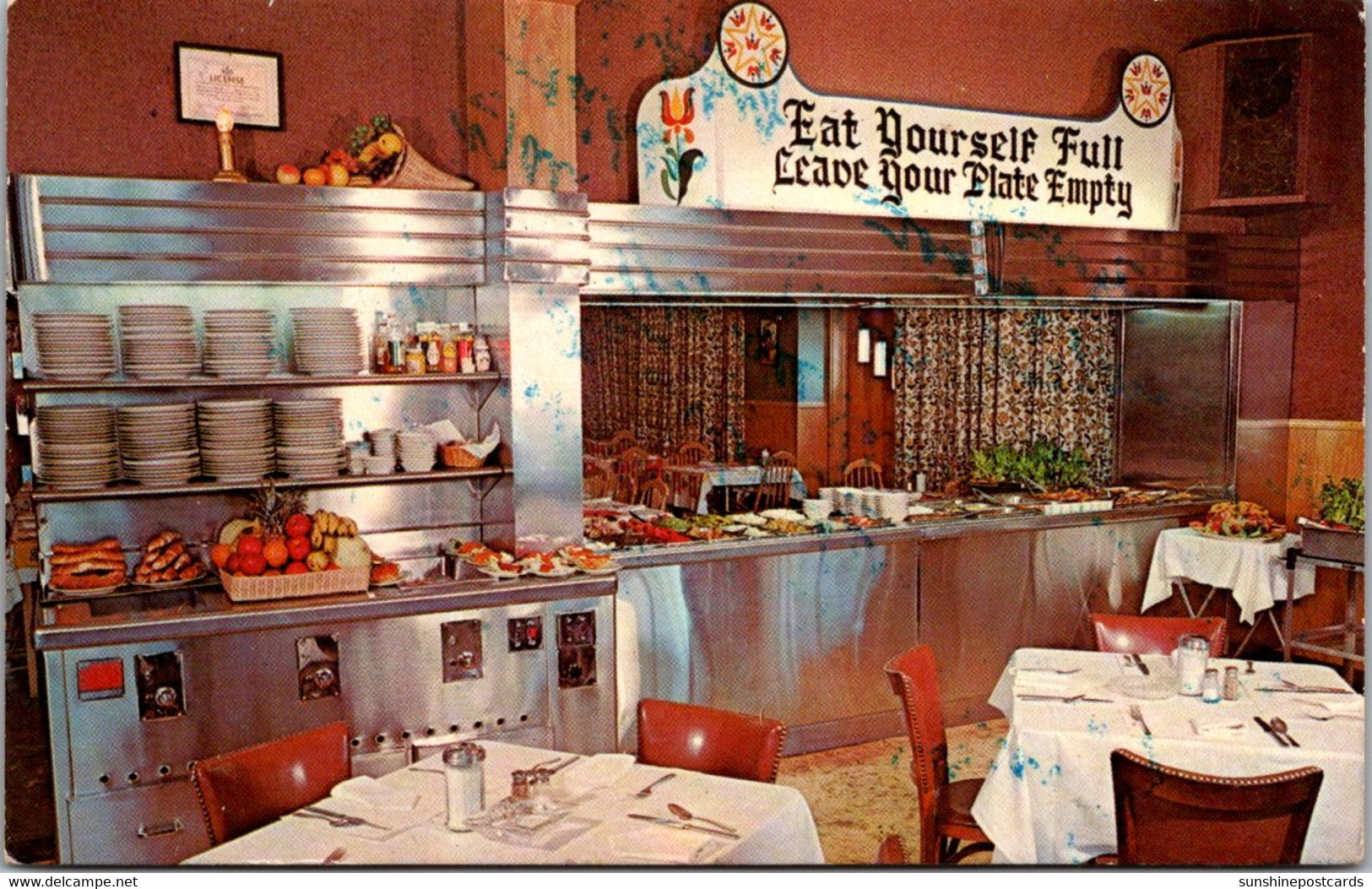 Pennsylvania Lancaster Miller's Smorgasbord Restaurant 1967 - Lancaster