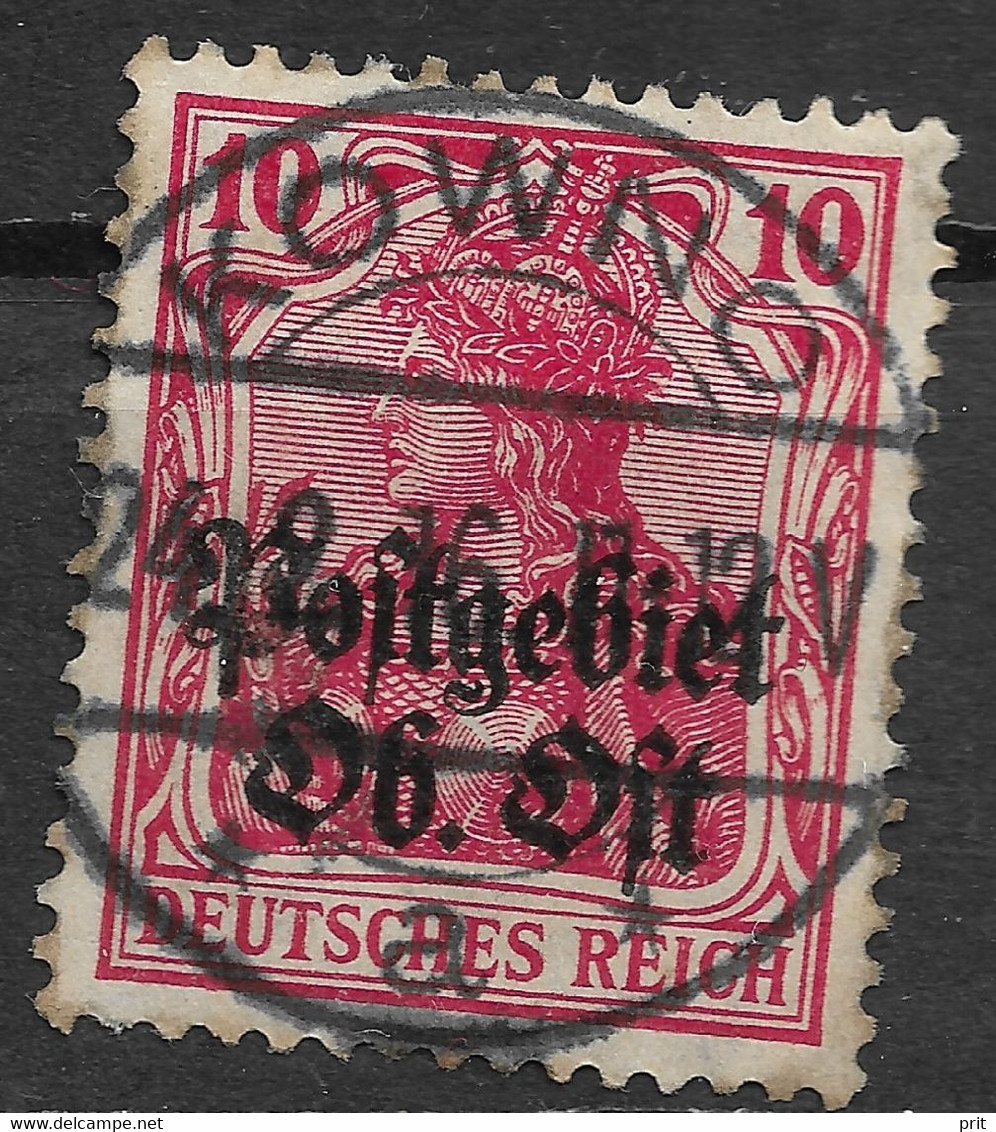 Ober Ost, German Occupation Of Russian Baltic Provinces 1916 10Pf. Mi 5/Sc 1N5. Kowno, Kaunas Lithuania Postmark - Occupazione 1914 – 18