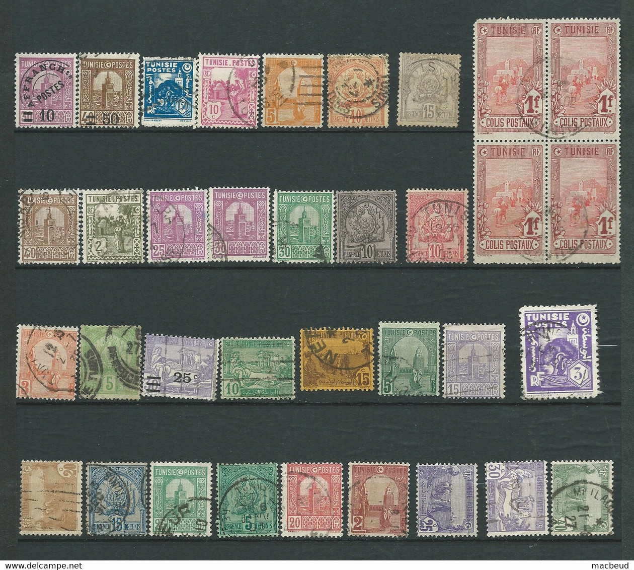 Lot 35 Timbres De Tunisie  Oblitérés , Periode Classique Et Divers - Ad 45303 - Autres & Non Classés