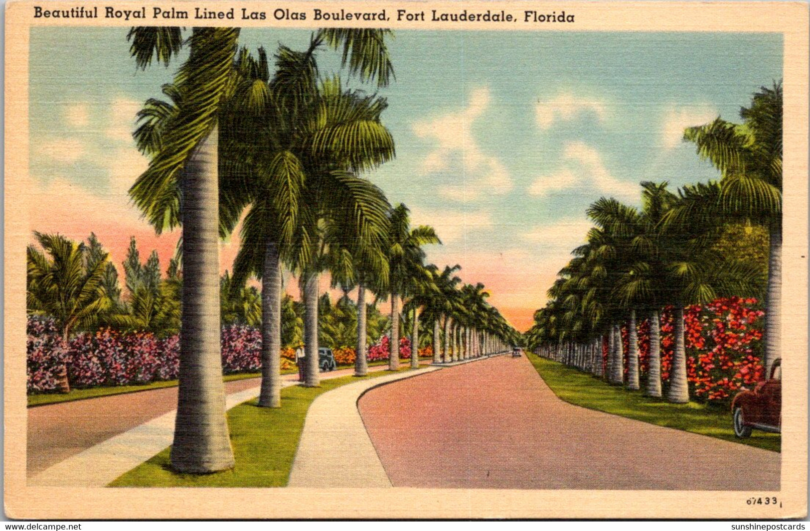 Florida Fort Lauderdale Beautiful Royal Palm Lined Las Olas Boulevard - Fort Lauderdale